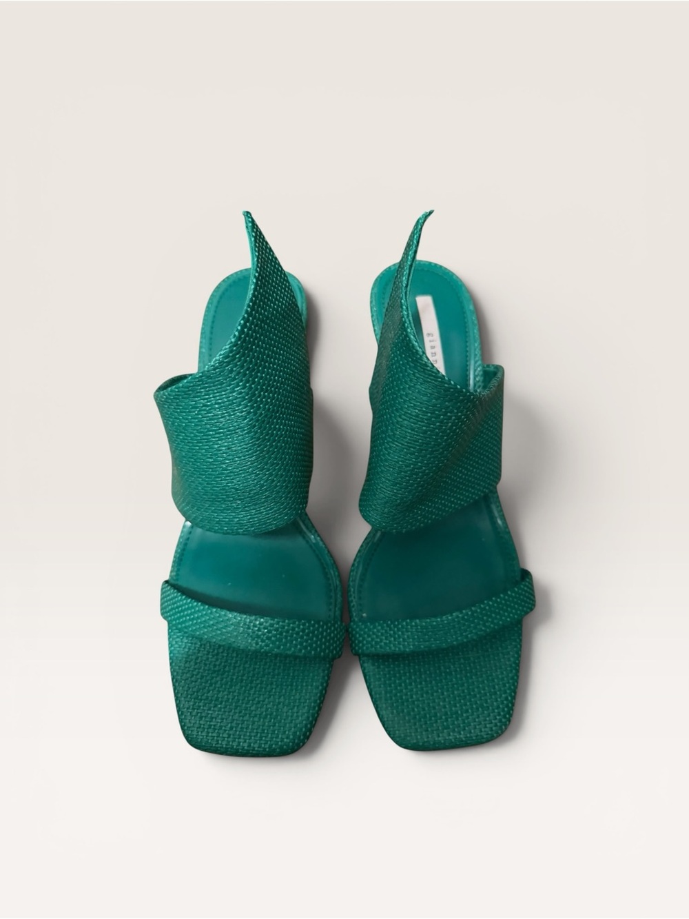 Gianni Bini Green Woven Heeled Sandals - Picture 5 of 8